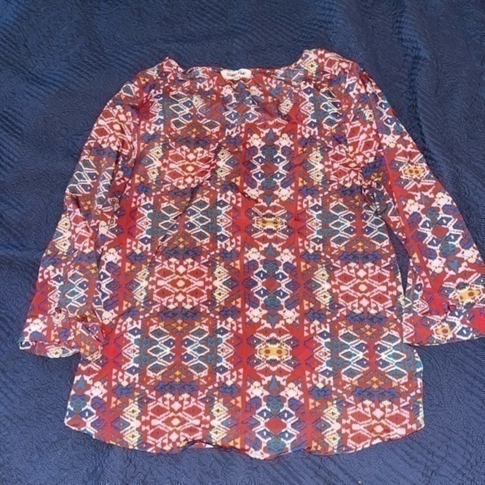 Wishful Park geometric funky top, multicolored size large
